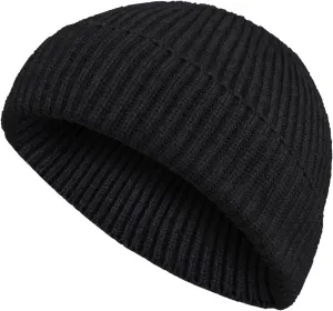Surblue Fisherman Beanie Winter Knit Hat Roll-up Edge Skullcap for Men Women