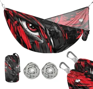 susiyo Portable Camping Hammock Dark Fantasy Eyes Printed Lightweight Hammock Comfortable Travel Swing with Tree Straps for Camping Hiking Backpacking Travel or Beach - Up to 330lbs