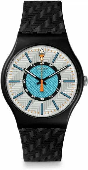 Swatch Unisex Casual Watch Black Bioceramic Quartz Good to GORP