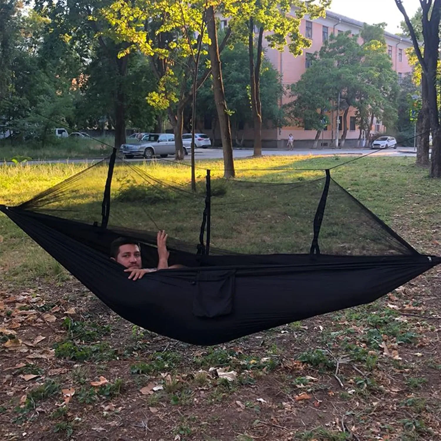 Swing Set Ultra Light Net Hammock, Tent Net, Outdoor Backyard Hiking Backpack, Travel Camping Double Swing Seat (Color : G)