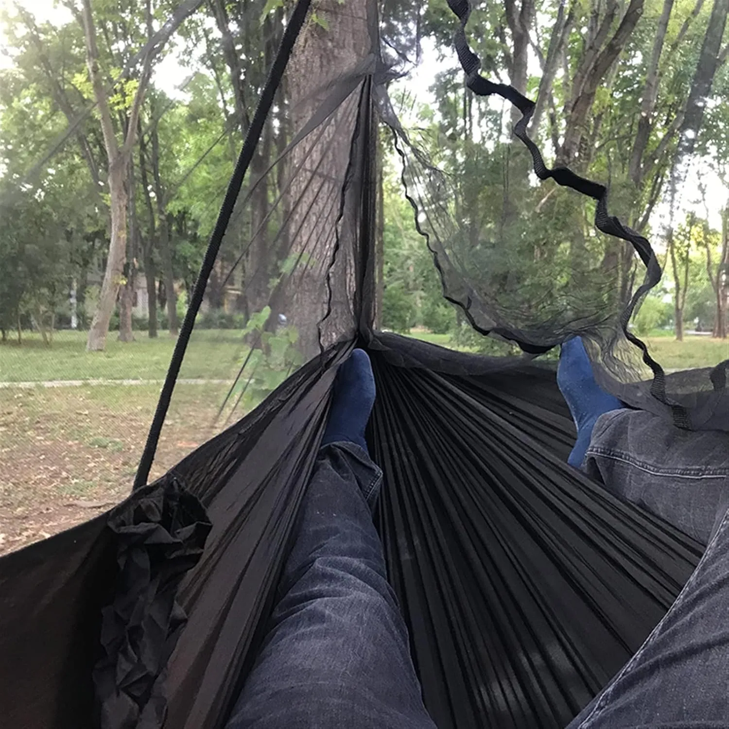 Swing Set Ultra Light Net Hammock, Tent Net, Outdoor Backyard Hiking Backpack, Travel Camping Double Swing Seat (Color : G)