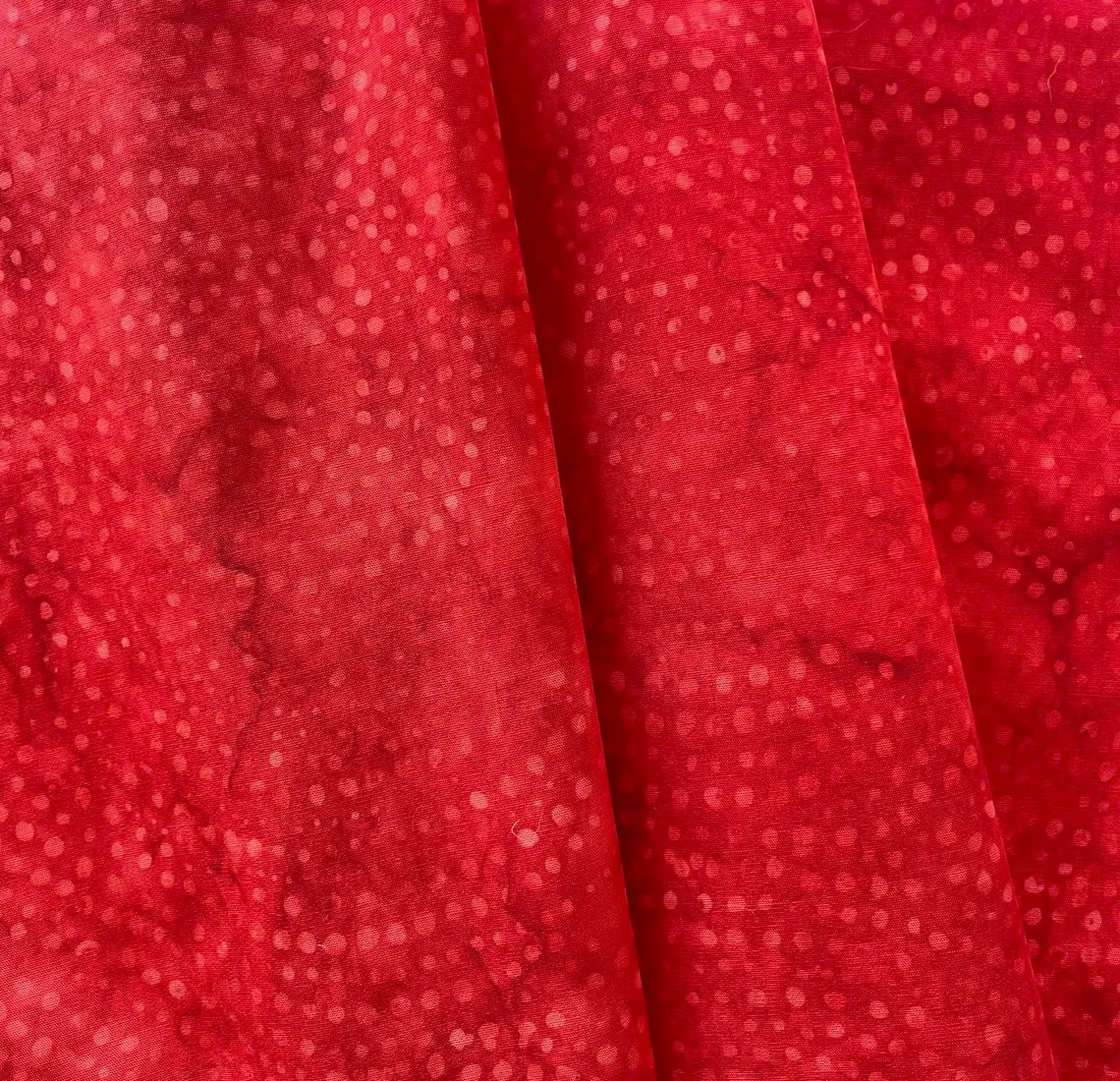 Swirled Dots Cherry Cotton Batik (Made in Indonesia)
