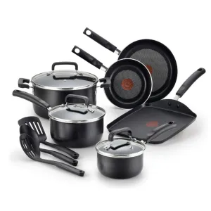 T-fal C530SC Signature Nonstick Expert Thermo-Spot Heat Indicator Dishwasher Safe Cookware Set, 12-Piece