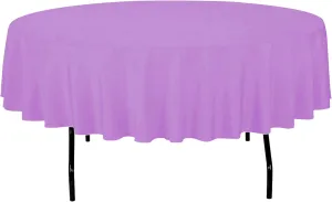 Table Mate USA Lavender Plastic Table Cloth Heavy Duty Disposable Table Cover 84" True Round for 48"-60" Tables Made in The USA Easter Christmas Graduation Birthday Parties BBQs
