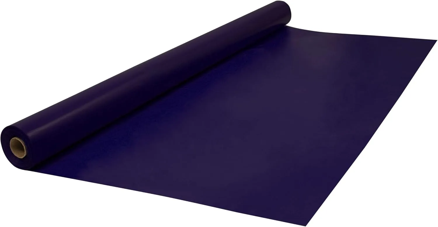 Table Mate USA Plastic Table Cloth Heavy Duty 40" x100' Navy Blue Banquet Rolls Made in The USA Christmas Thanksgiving Graduation Birthday Parties BBQs