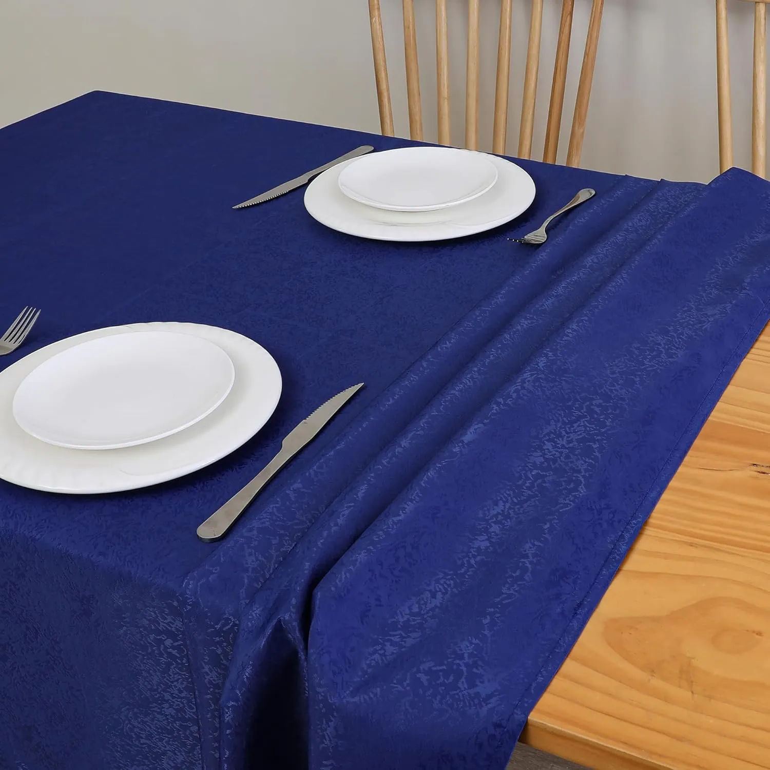 Tablecloth Royal Blue Jacquard Rectangle Table Cloth 54 X 84 Inch, Water Resistant and Wrinkle Free Table Cover for Outdoor,Indoor,Party,Wedding,Dining Room
