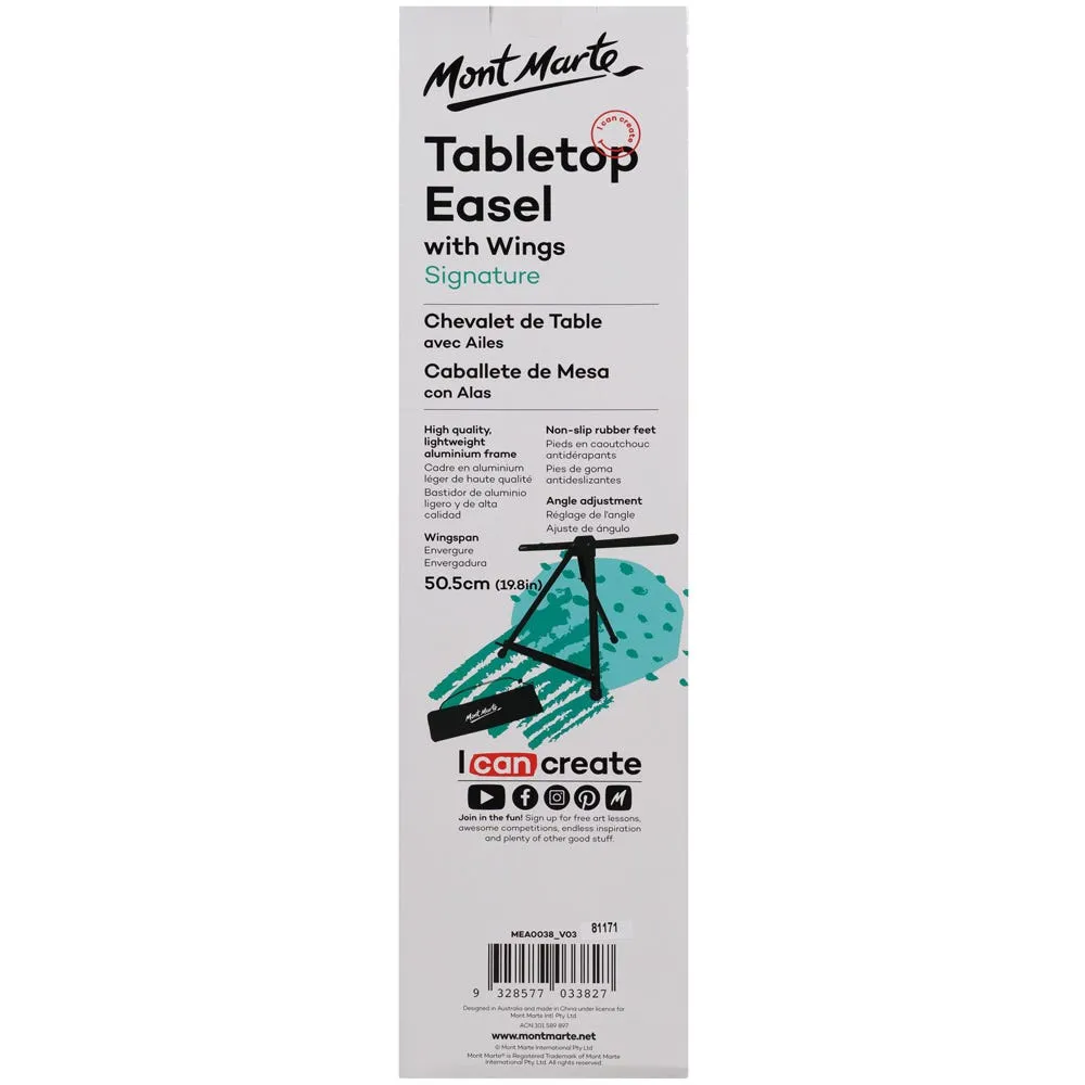 Tabletop Easel Signature with Wings