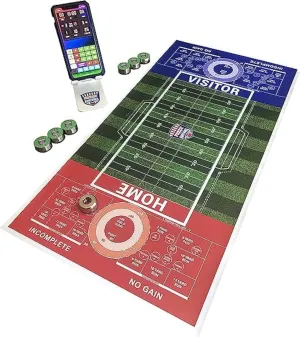 Tabletop Football Board Game - 19" x 36.5" Deluxe Set | an Indoor Outdoor Football Game Played Shuffleboard Style