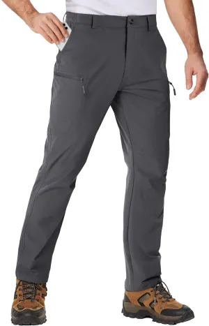 TACVASEN Men's Hiking Cargo Pants with 6 Pockets Lightweight Water Resistant Quick Dry Travel Work Pants Tactical Outdoor