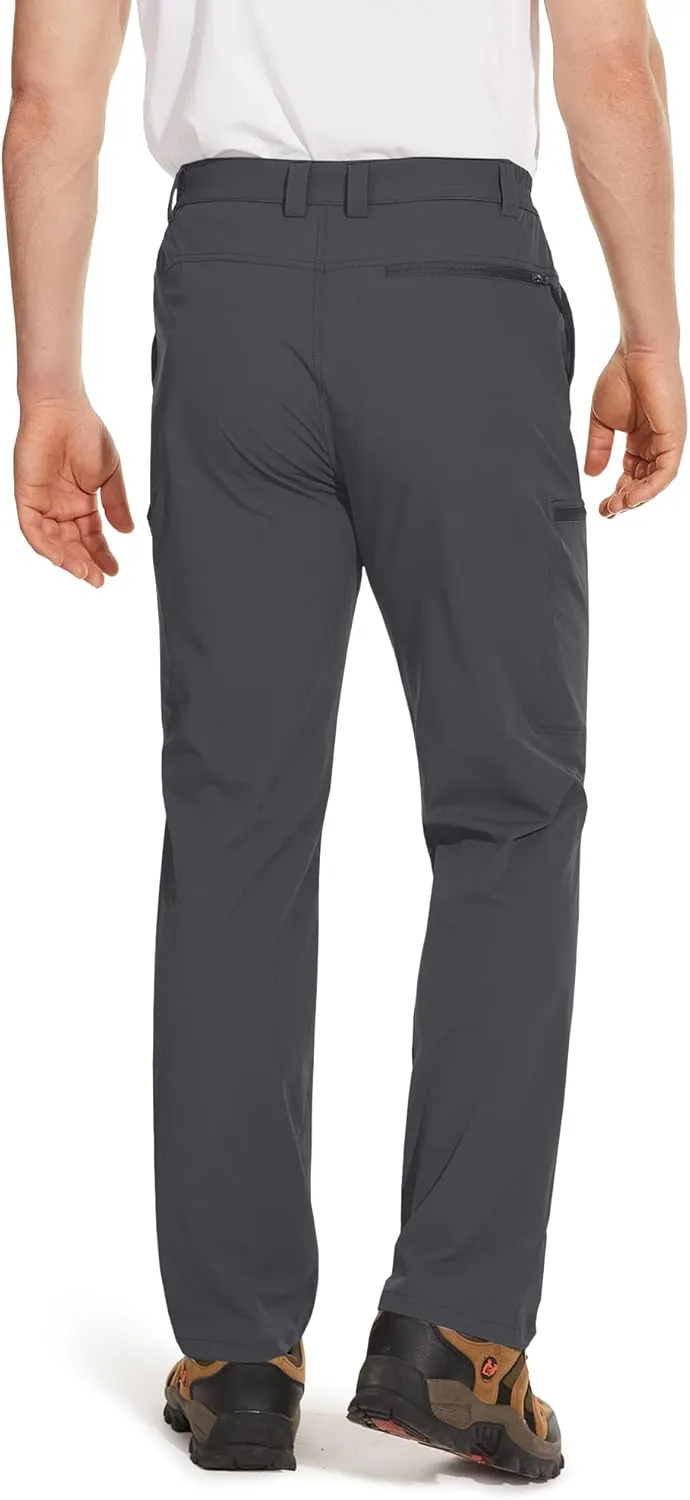TACVASEN Men's Hiking Cargo Pants with 6 Pockets Lightweight Water Resistant Quick Dry Travel Work Pants Tactical Outdoor