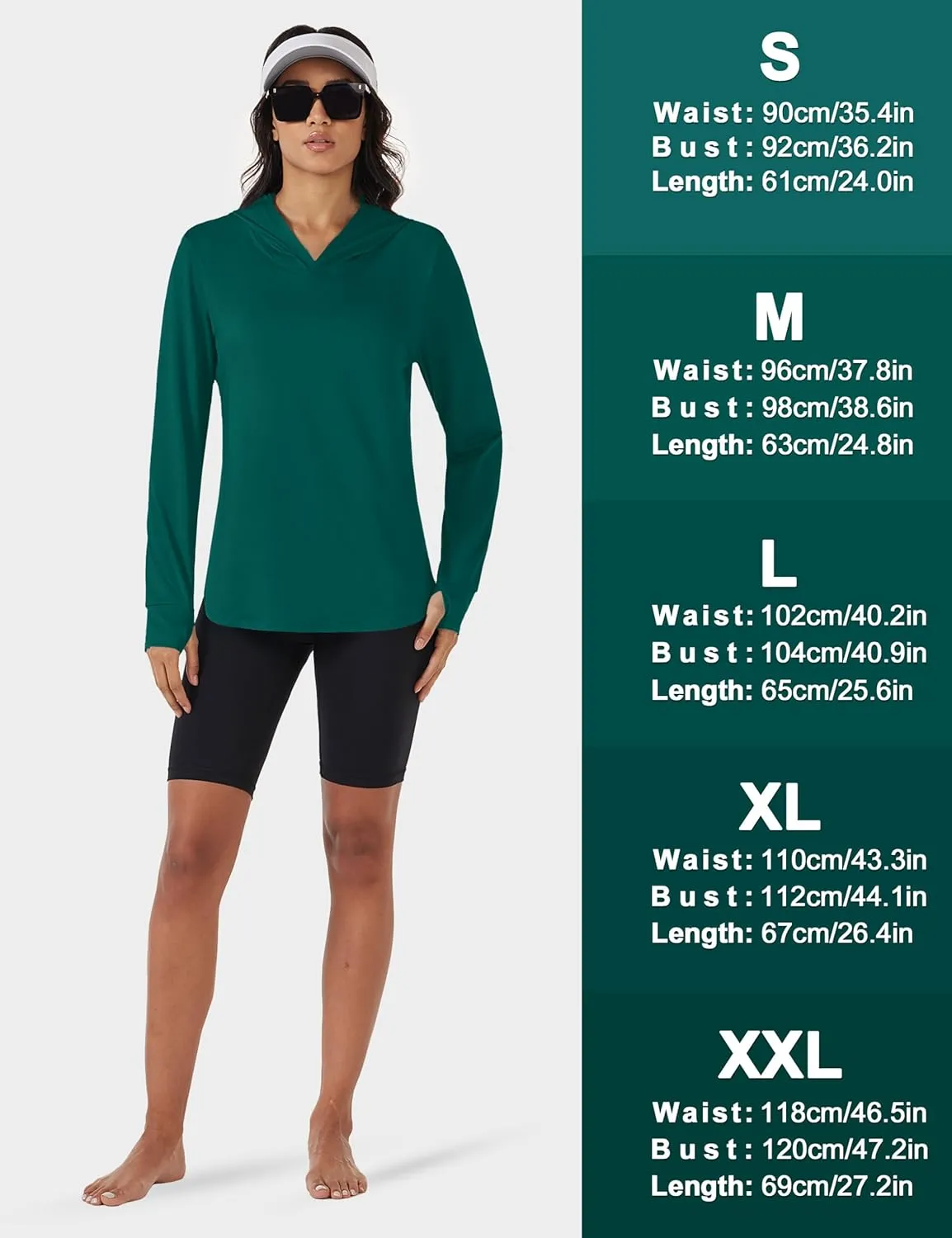 TACVASEN Women's UPF 80  UV Protection Hoodie Lightweight Long Sleeves Quick Dry Fishing Running Workout Shirt Outdoor