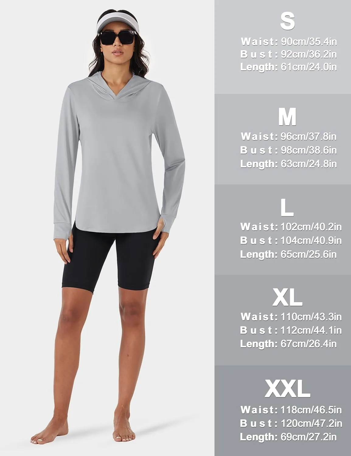 TACVASEN Women's UPF 80  UV Protection Hoodie Lightweight Long Sleeves Quick Dry Fishing Running Workout Shirt Outdoor