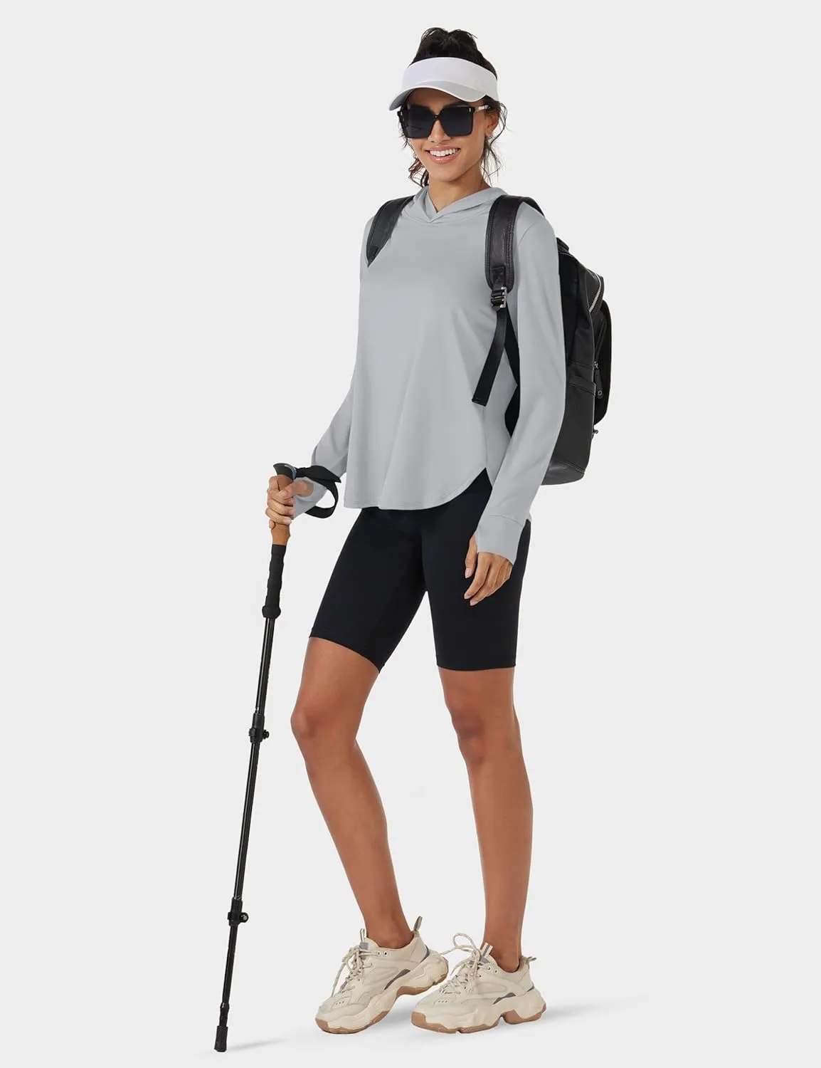 TACVASEN Women's UPF 80  UV Protection Hoodie Lightweight Long Sleeves Quick Dry Fishing Running Workout Shirt Outdoor