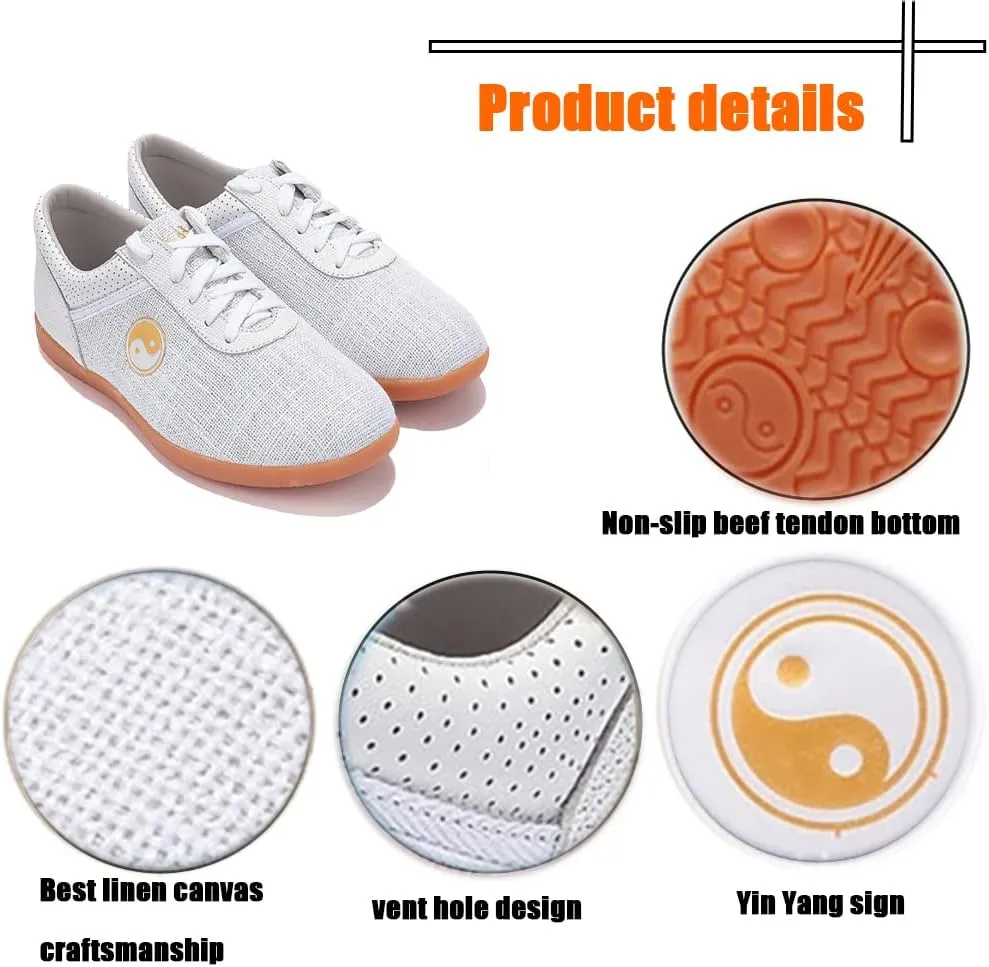 Tai Chi Martial Art Shoes,Suitable for Indoor and Outdoor Martial Arts, Badminton, Parkour, Table Tennis or Casual Street wear,
