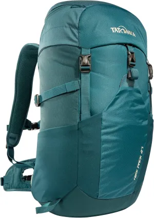 Tatonka Lightweight Hiking Backpack with 27 Litre Volume and Ventilated Back net, Teal Green/Jasper, 27 Liter