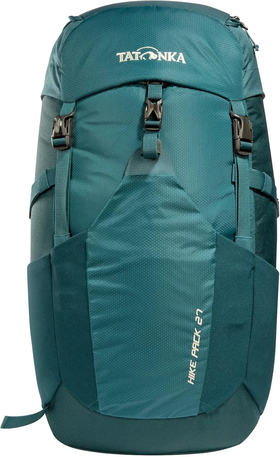 Tatonka Lightweight Hiking Backpack with 27 Litre Volume and Ventilated Back net, Teal Green/Jasper, 27 Liter