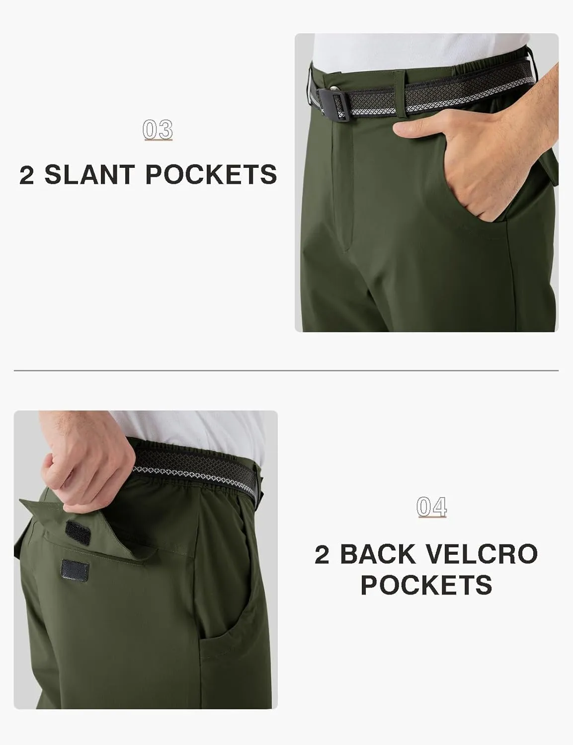 TBMPOY Men's Hiking Pants Lightweight 6 Cargo Pockets Quick Dry Water Resistant Outdoor Travel Work Fishing