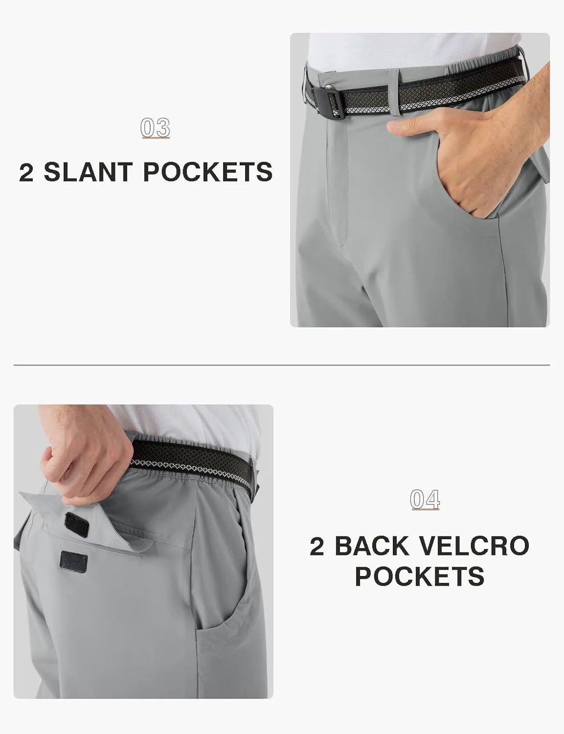 TBMPOY Men's Hiking Pants Lightweight 6 Cargo Pockets Quick Dry Water Resistant Outdoor Travel Work Fishing