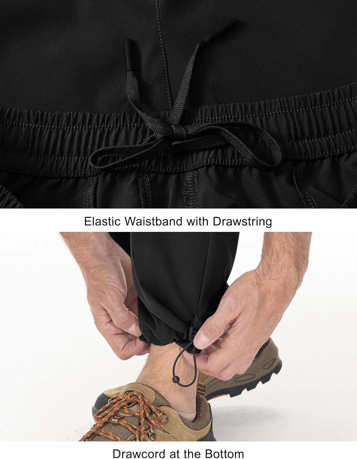 TBMPOY Men's Lightweight Hiking Travel Pants Cargo Pockets Quick Dry Stretch Water Resistant Fishing Outdoor Work