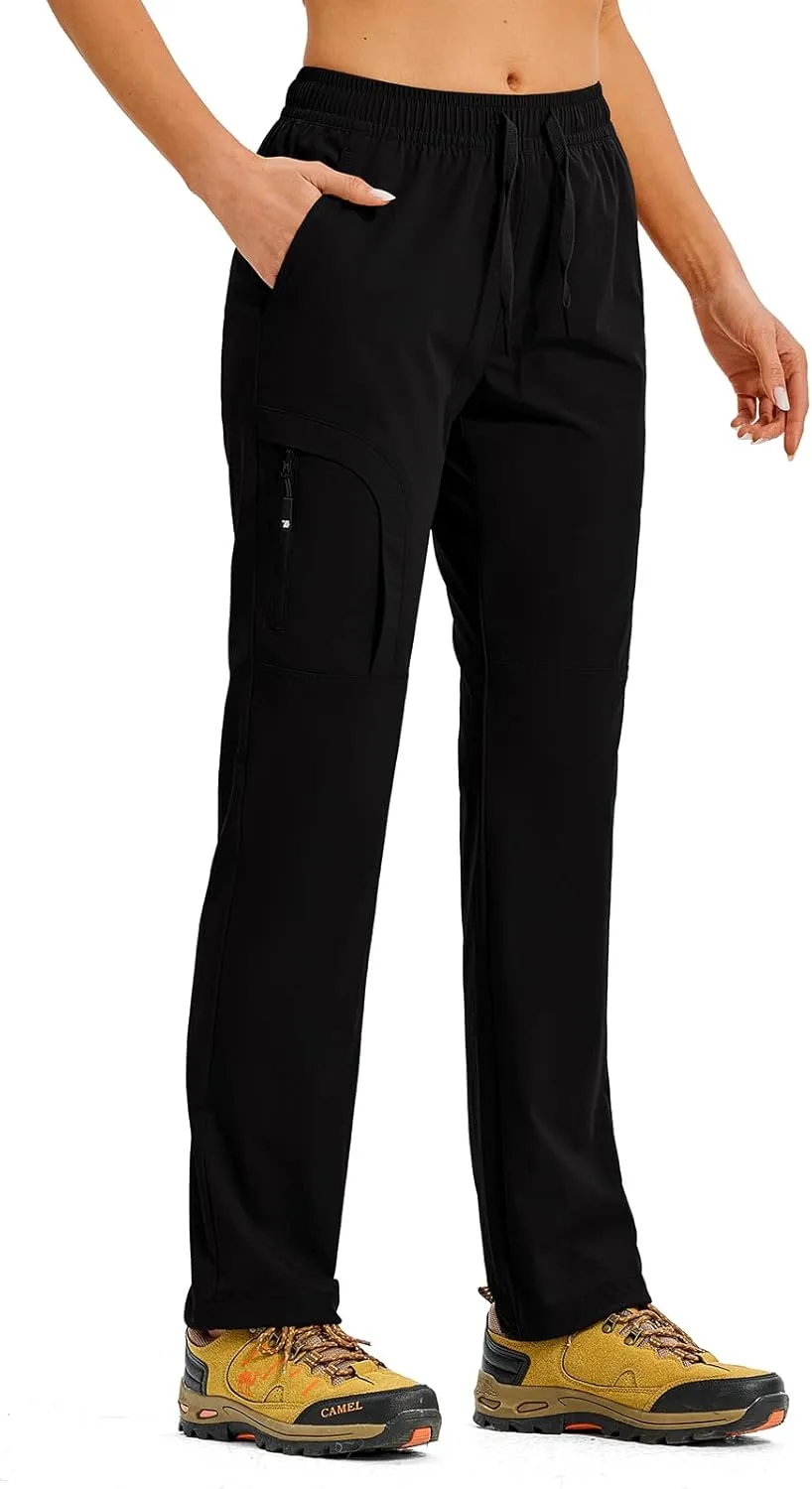 TBMPOY Women's Hiking Pants Water Resistant Lightweight Quick Dry Cargo Travel Fishing Work Camping Pant with 4 Pockets