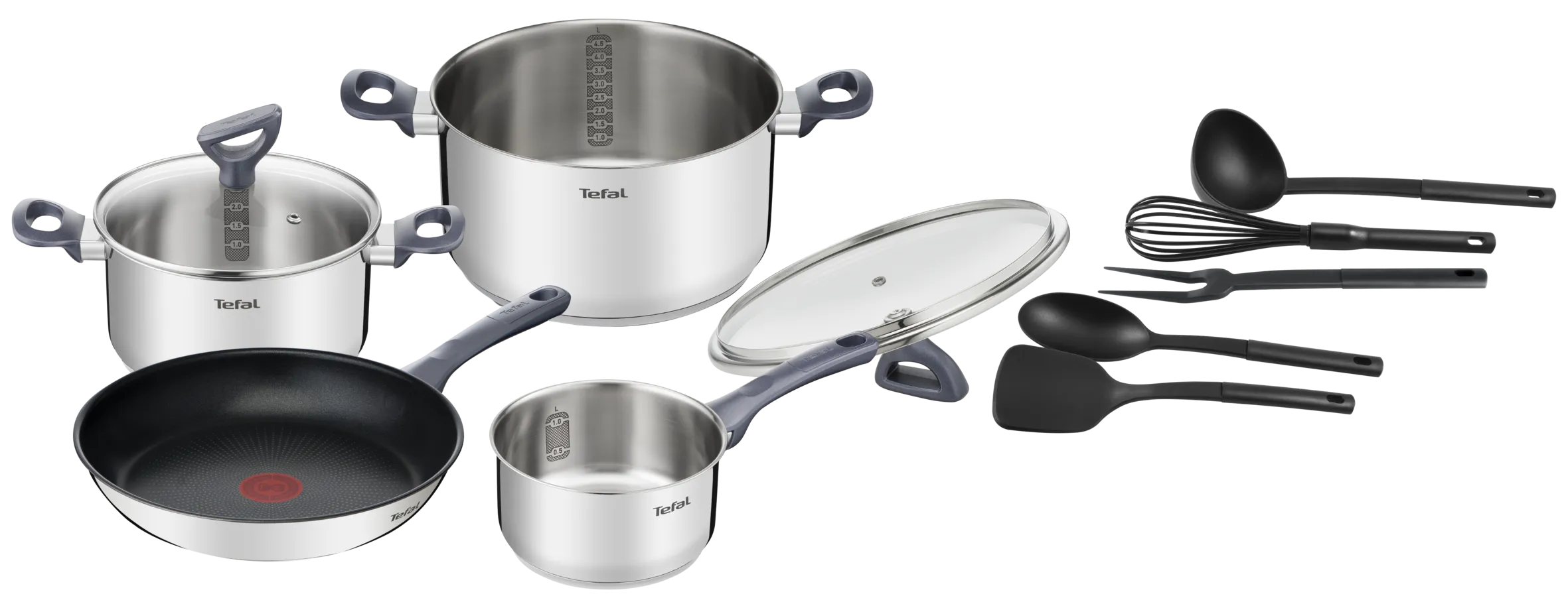 Tefal Daily Cook Stainless Steel Induction 4pc Set   Utensils