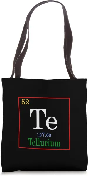 Tellurium Element Periodic Table Chemistry Tote Bag