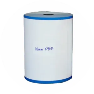 Thermal paper Roll - 110 mm X 90 Meter  4 inch ( White Roll with Cyan Border ) ( contact for orders :  91 98421 27215 )