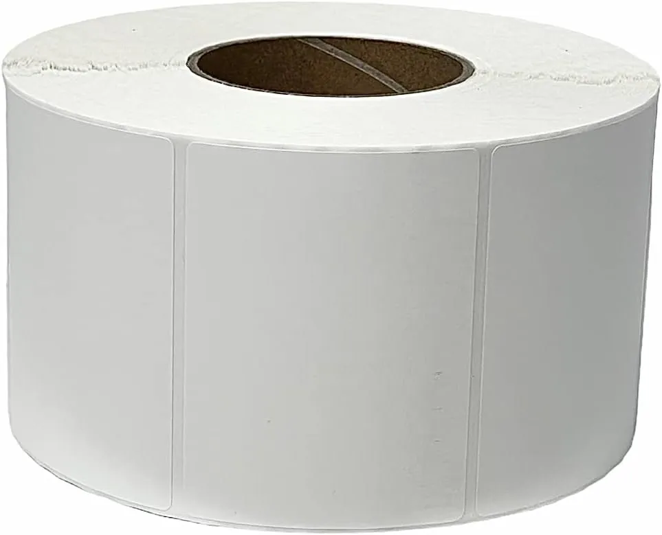 Thermal Transfer Labels (4” x 4”) - Multipurpose Labels for Shipping and Business - 3" Core Compatible w/Industrial Printers - 1500 Labels/Roll (4 Rolls) (White)