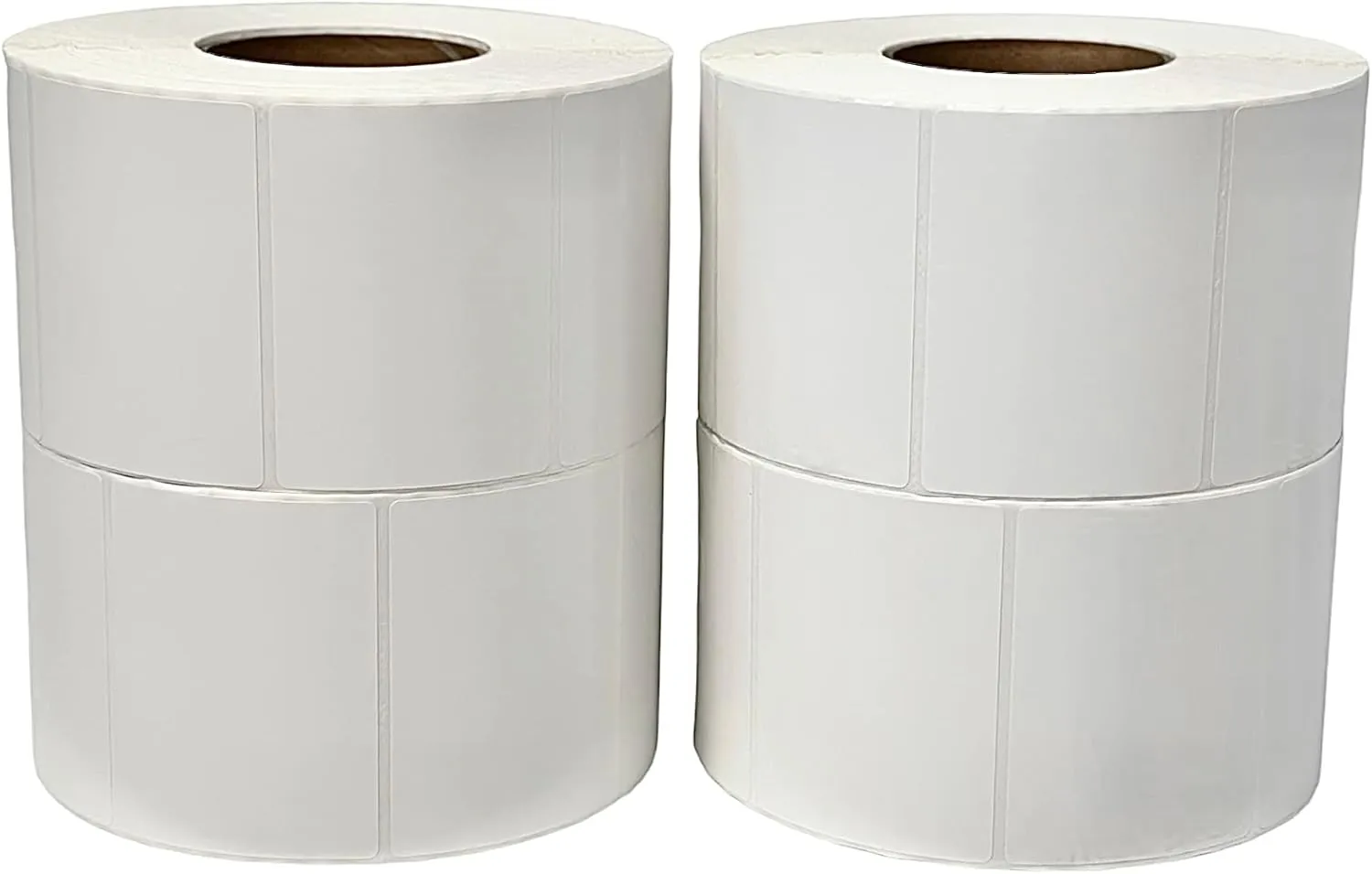 Thermal Transfer Labels (4” x 4”) - Multipurpose Labels for Shipping and Business - 3" Core Compatible w/Industrial Printers - 1500 Labels/Roll (4 Rolls) (White)