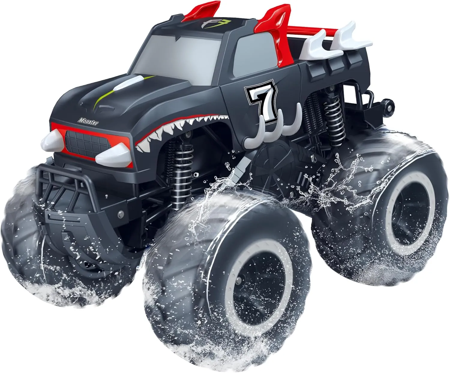 Threeking 1:16 Waterproof Monster Truck Pickup Toys RC Cars Remote Control Car Truck Toys 4WD All Terrain Off-Road Car Toy Gifts Presents 6 7 8 9 10 11 12 Year Old Kids Boys Girls Toys
