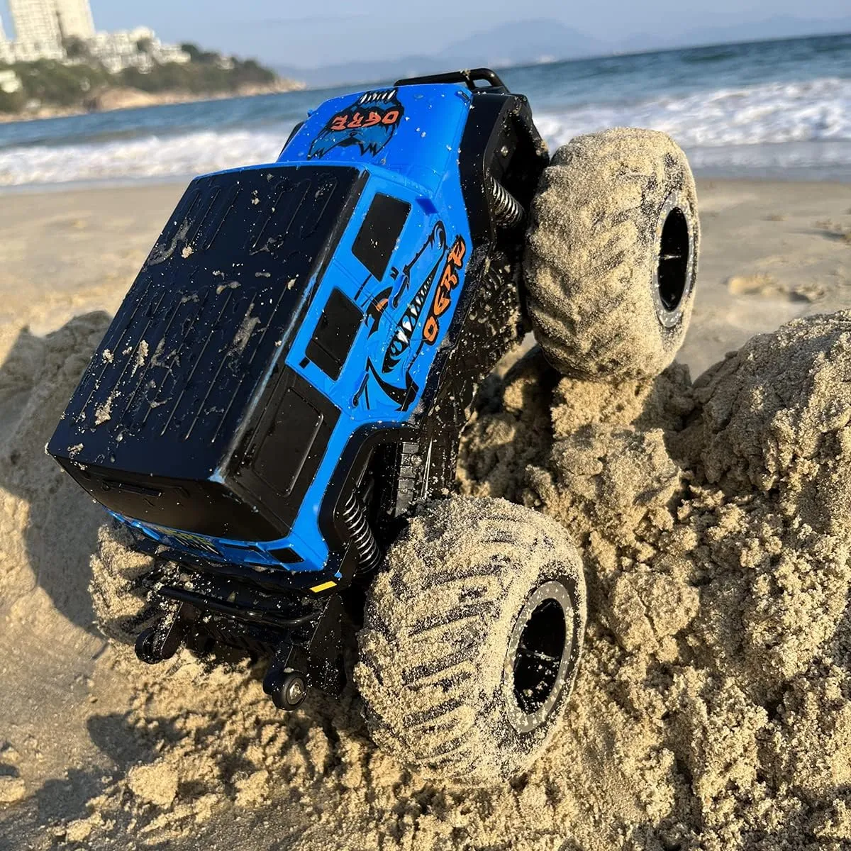 Threeking 1:16 Waterproof Monster Truck SUV Toys RC Cars Remote Control Car Truck Toys 4WD All Terrain Off-Road Car Toy Gifts Presents 6 7 8 9 10 11 12 Year Old Kids Boys Girls Toys
