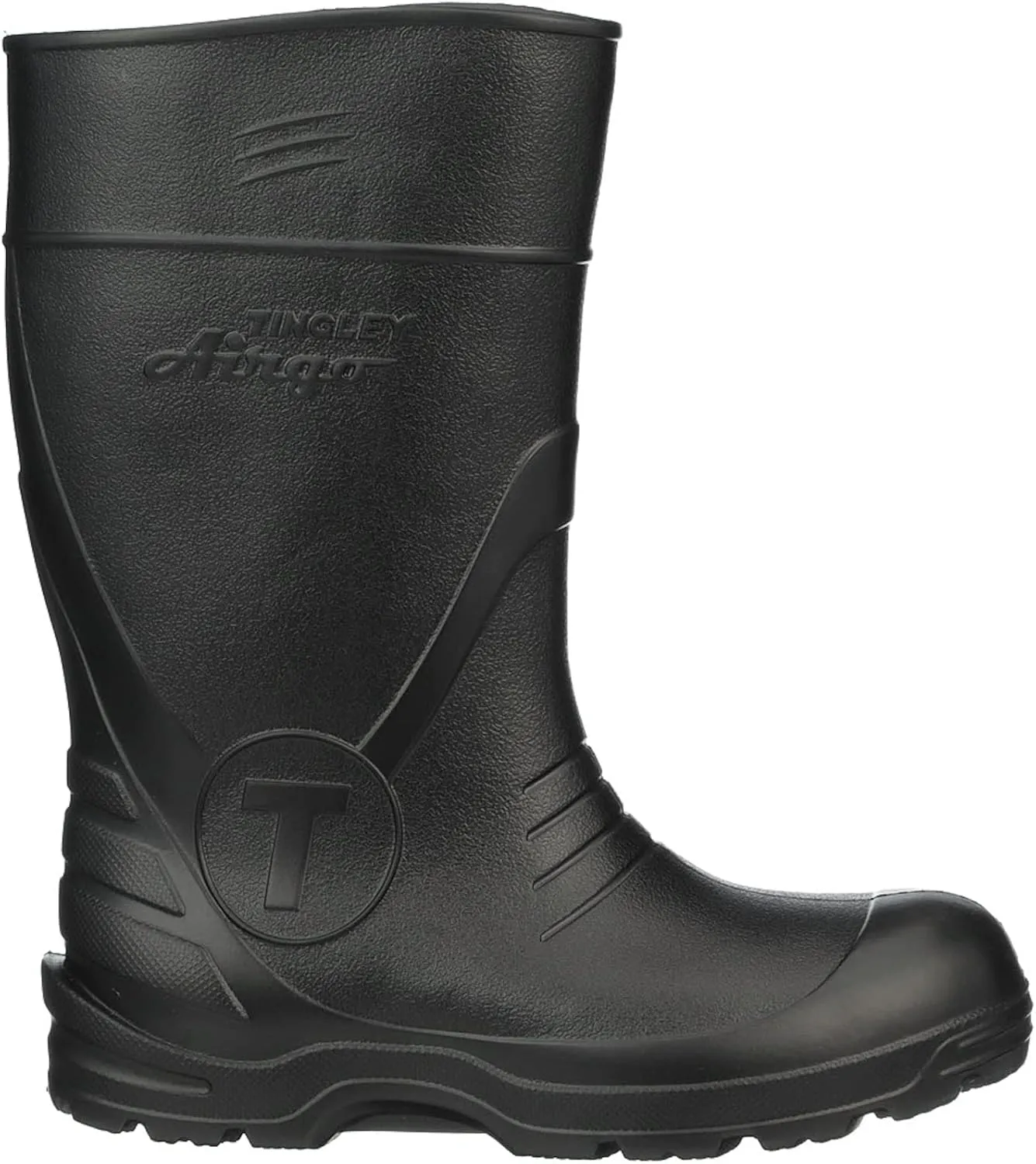 Tingley Airgo 21711 Youth Ultra Lightweight EVA Knee Boot with Cleated Outsole, Size 4 Big Kid, Black