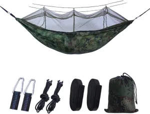 tomatic Quick-Opening Hammock with Mosquito Net Camping Portable Hammock -rolr Nylon Hammock