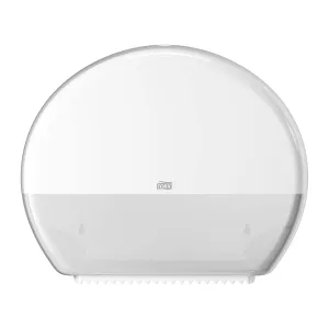 Tork 554020A Elevation Jumbo Bath Tissue Roll Dispenser, 14.2" Height x 17.2" Width x 5.2" Depth, White (Case of 1 Dispenser) For use with Tork 12021502 and 11010402