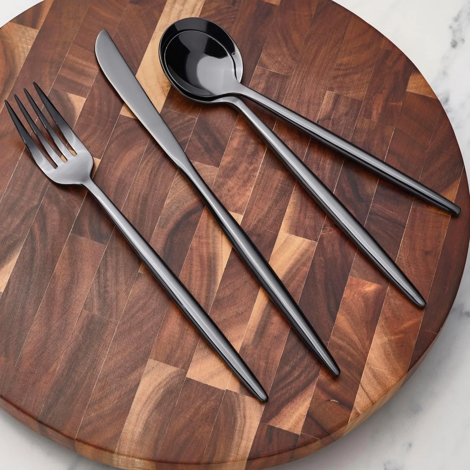 Towle Living Shea 16 Piece Flatware Set, Service For 4, Black