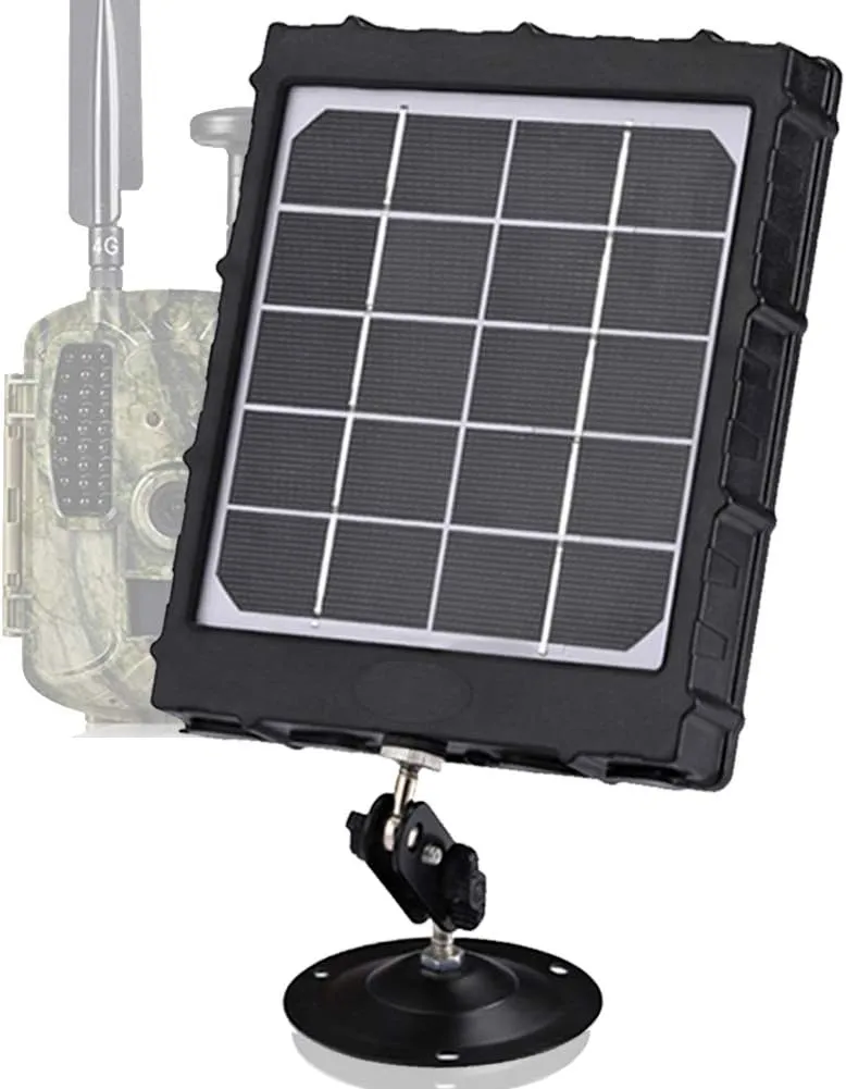 Trail Camera Solar Power Panel 8000mAh 3W Supporting 12V 9V 6V for All 3G 4G Hunting Game Camera or Deer Feeder
