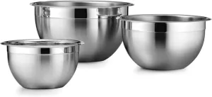 Tramontina Mixing Bowl 18/10 Stainless Steel 3-Pack, 80202/202DS
