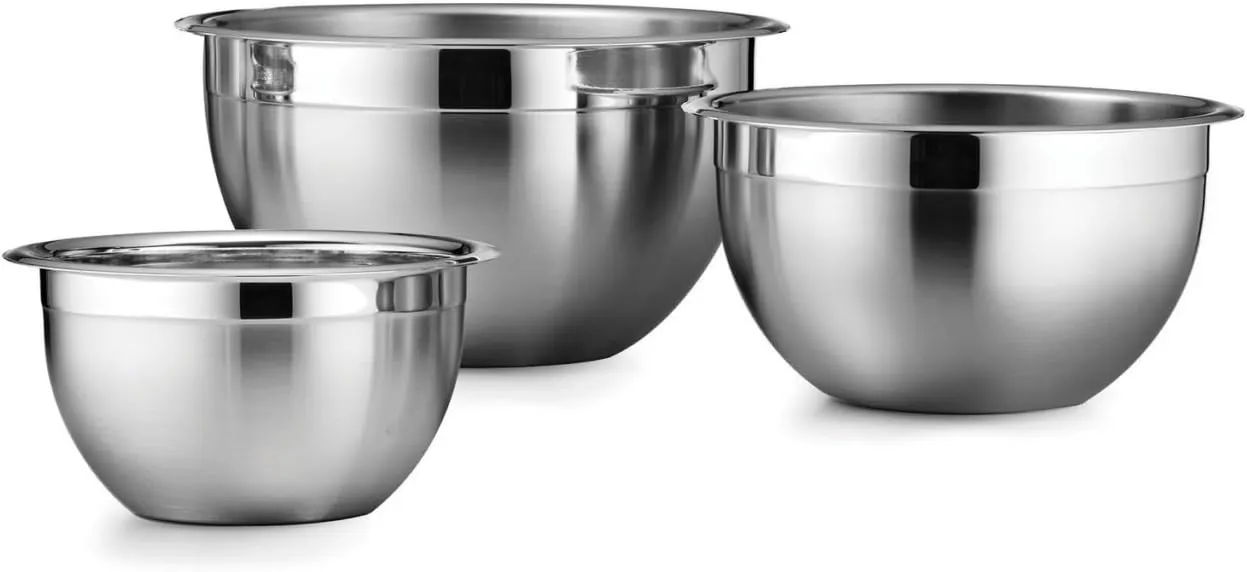 Tramontina Mixing Bowl 18/10 Stainless Steel 3-Pack, 80202/202DS