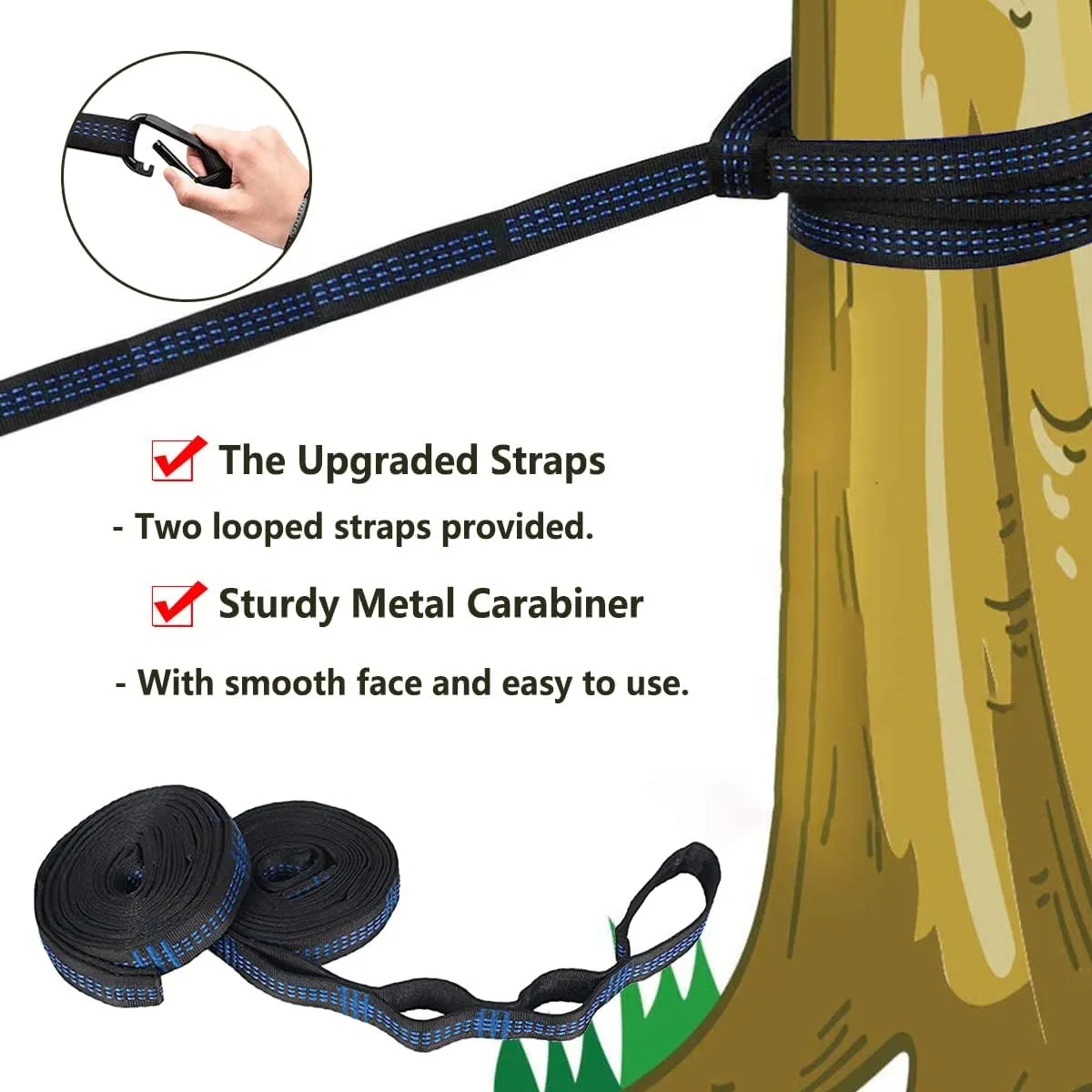 Travel Hammock with Mosquito Net, Lightweight Camping Hammock Hold Up to 200kg, Portable Outdoor Hammock for Camping Hiking Backpacking,Comouflage,290x140cm