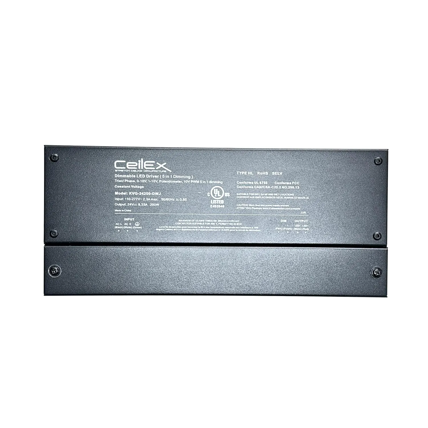 Triac Dimmable LED Driver 24V 200W IP67 UL Listed Compatible with Lutron Dimmer, Transformer for LED Lights, Dimmable Power Supply 5 in 1 Triac/0-10V/1-10V/Potentiometer/10V PWM