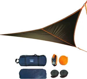 Triangle Hammock 13ft Outdoor Camping Hammock Portable Travel Multi Person Tree Hammock with Tie Down Straps & Net Pocket Max 500 lbs