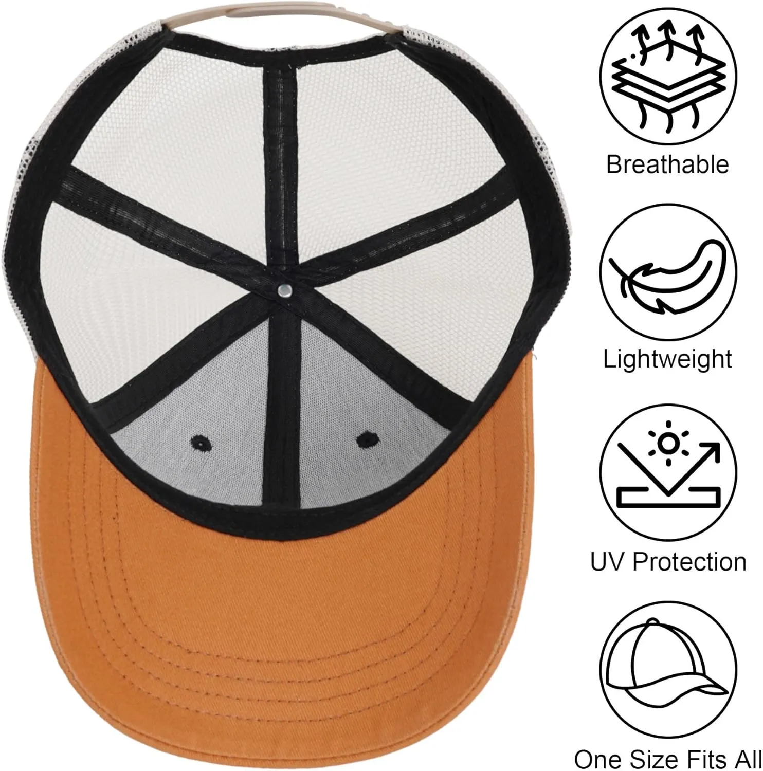 Trucker Hat for Men and Women - Outdoors Snapback Hats for Hiking, Climbing, Fishing, Outdoor Adventure