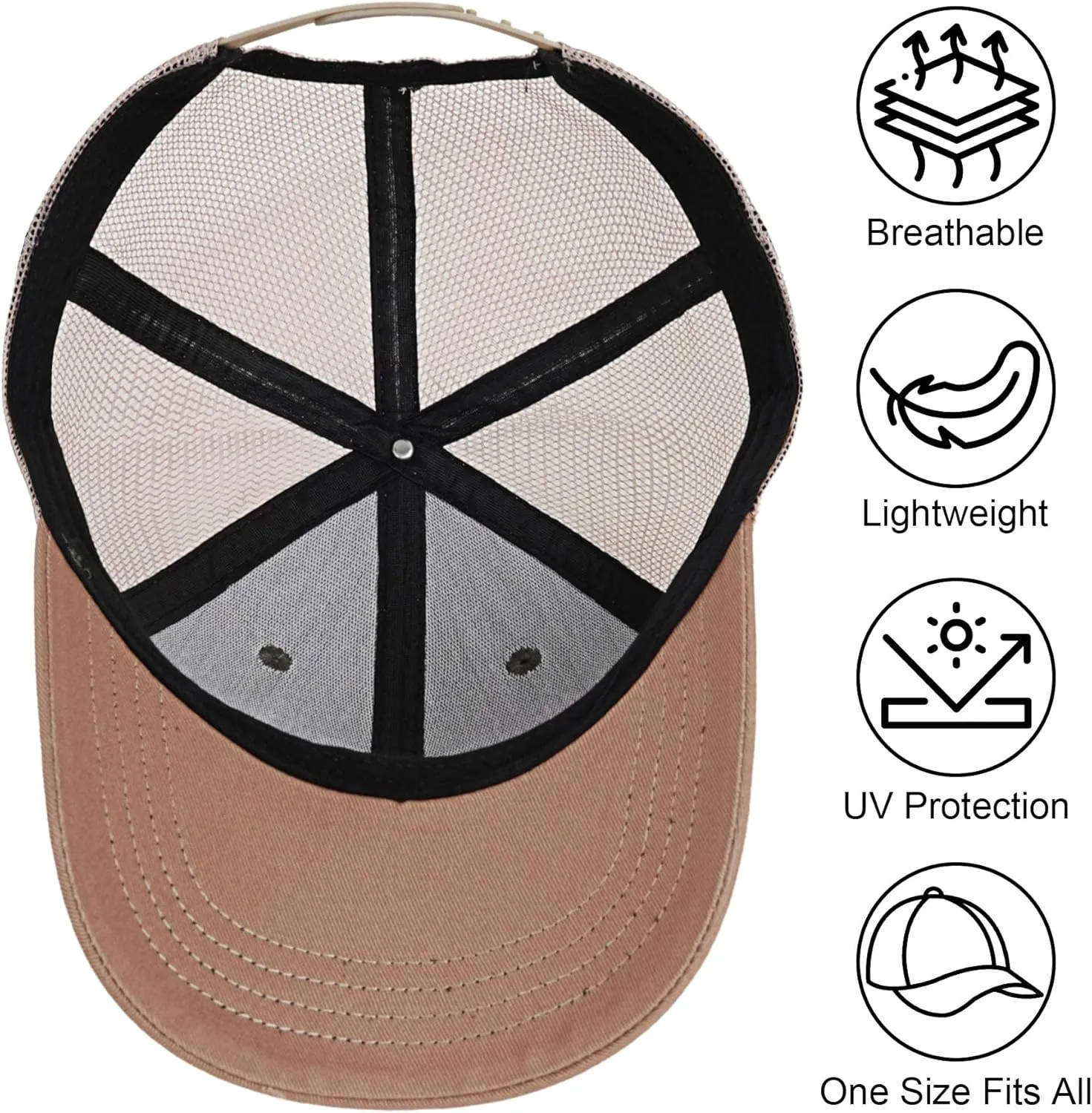 Trucker Hat for Men and Women - Outdoors Snapback Hats for Hiking, Climbing, Fishing, Outdoor Adventure
