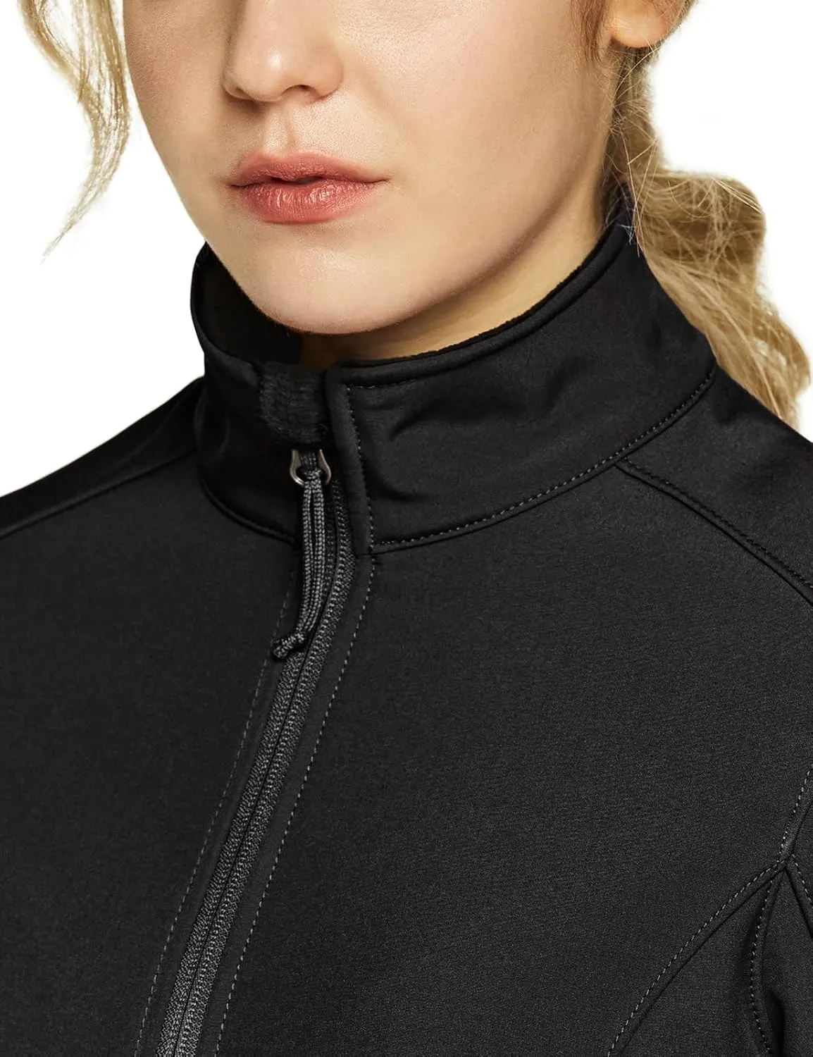 TSLA Women's Full-Zip Waterproof Softshell Jacket, Micro Fleece Jacket, Wind Proof Lightweight Jackets