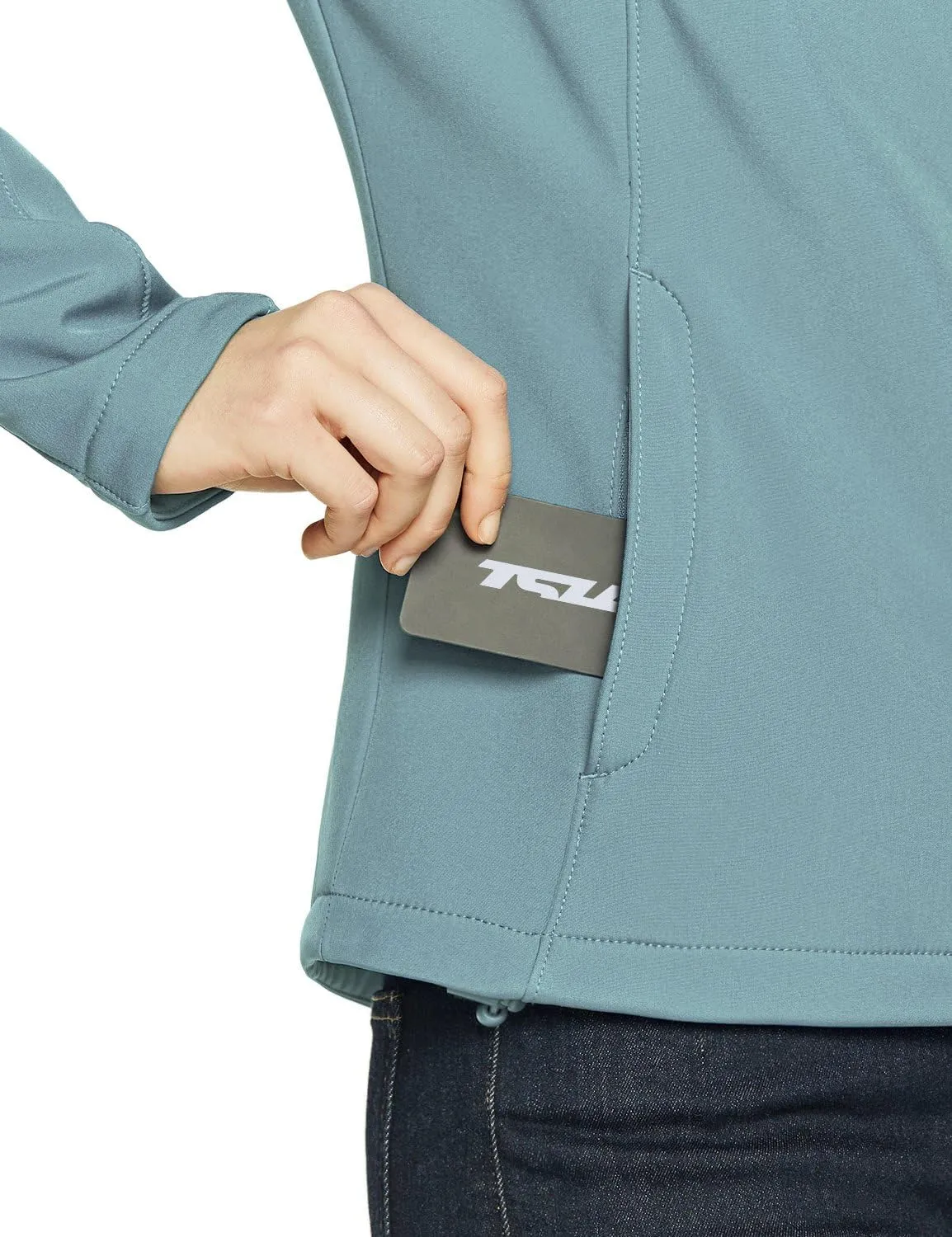 TSLA Women's Full-Zip Waterproof Softshell Jacket, Micro Fleece Jacket, Wind Proof Lightweight Jackets