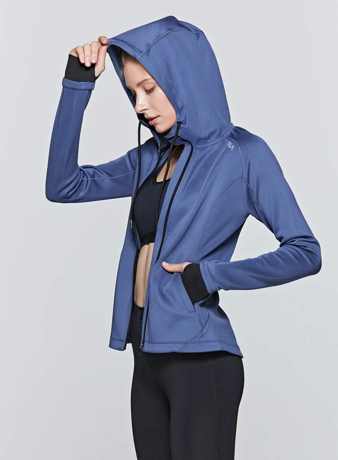 TSLA Women's Full Zip Workout Jackets, Long Sleeve Active Track Running Jacket, Lightweight Yoga Athletic Jacket