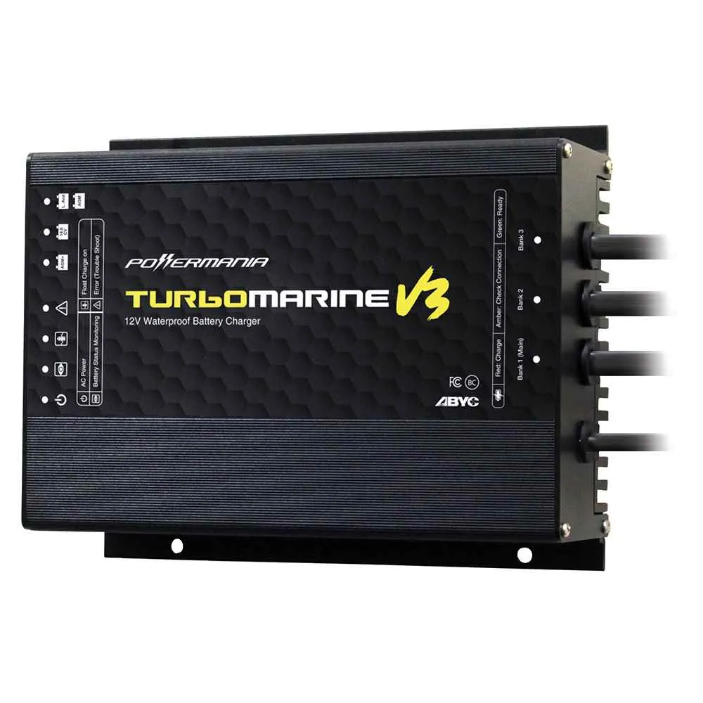 Turbo M320V3 20 Amp 3-Bank 12/24/36VDC Waterproof Charger