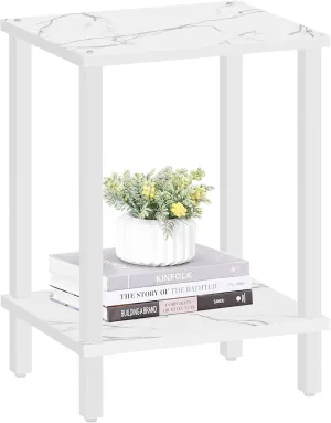 TUTOTAK End Table, Side Table, Nightstand, 2-Tier Storage Shelf, Sofa Side Table for Small Space, Living Room, Bed Room TB01BMW034