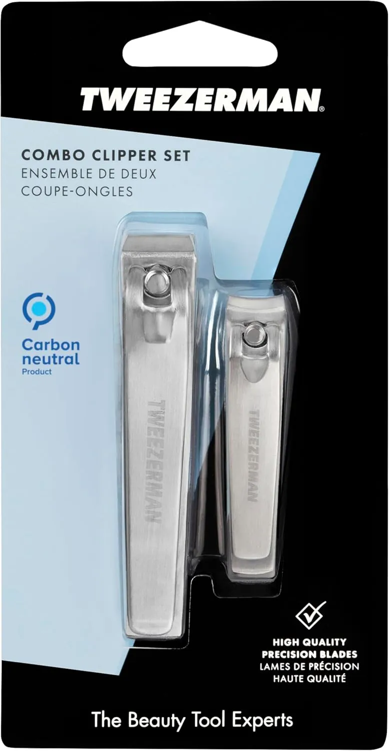 Tweezerman Women's Stainless Steel Combo Clipper Set, 2 Count