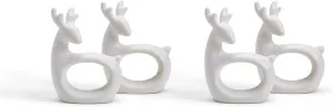 Two's Company Oh Deer! Set of 4 Reindeer Napkin Ring